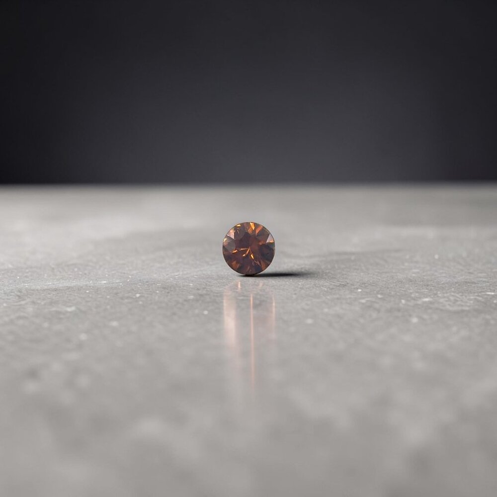 1.41 Carat Round Tanzanian Sienna Zircon Gemstone - Live Show Listing